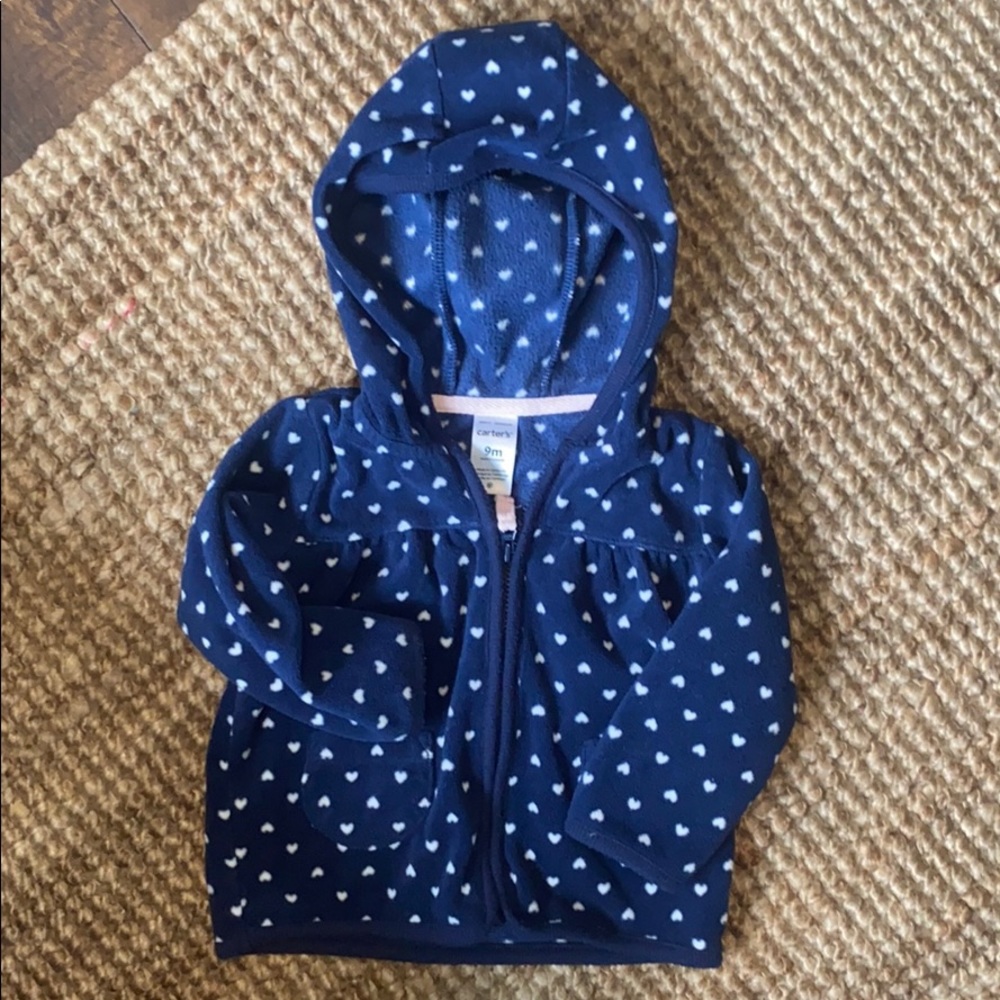 Light weight fleece heart jacket